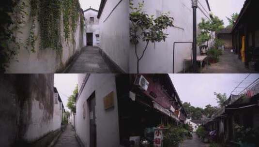 杭州桥西历史文化街区夜景4K视频素材高清在线视频素材下载