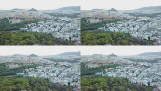 航拍希腊雅典城市风光高清在线视频素材下载