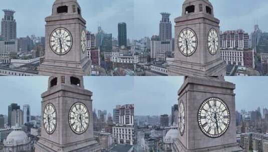 上海外滩钟楼高清在线视频素材下载