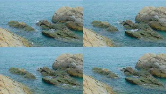 海边岩石礁石浪花 大海岸边石头海浪高清在线视频素材下载