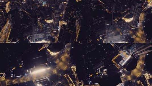 上海浦西夜景航拍空镜高清在线视频素材下载