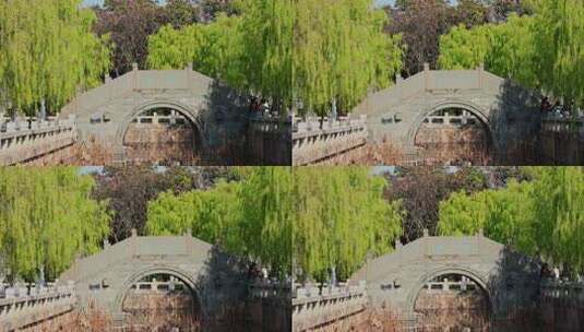 中式建筑石桥高清在线视频素材下载