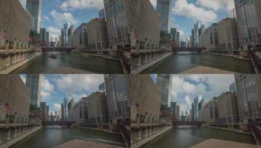 芝加哥河的延时视频高清在线视频素材下载