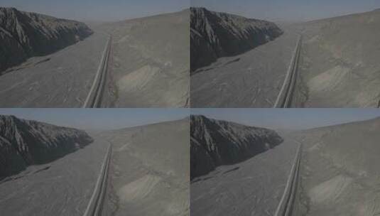 新疆-独山子大峡谷-山脉-公路 (2)高清在线视频素材下载