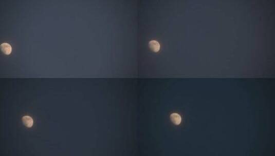 夜空升起的月亮高清在线视频素材下载