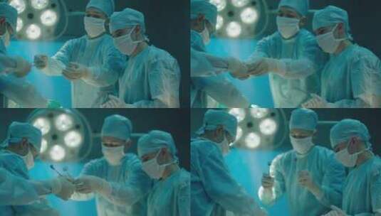 外科医生团队在做手术高清在线视频素材下载