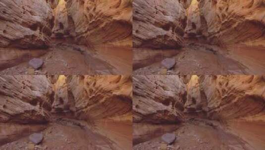 奇形怪状的岩石壁高清在线视频素材下载