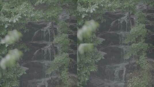 雨后山水清泉瀑布LOG高清在线视频素材下载