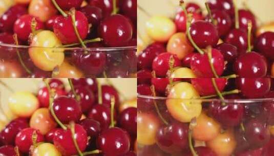 红樱桃白樱桃高清在线视频素材下载