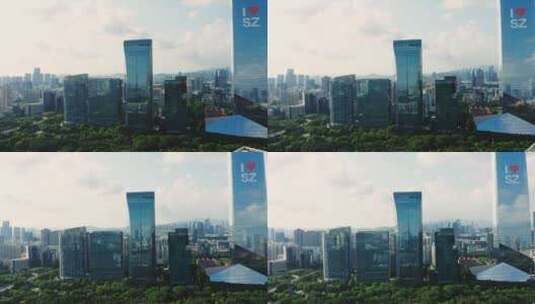 深圳腾讯大厦左环绕高清在线视频素材下载