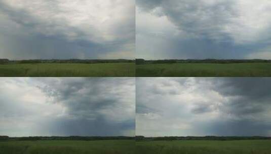 草地上的云延时摄影高清在线视频素材下载