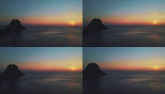 海上美丽的日落高清在线视频素材下载