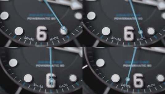 特写时钟指针上的秒针高清在线视频素材下载