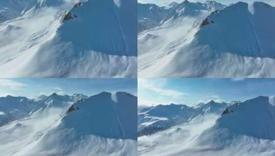 美丽雪山航拍高清在线视频素材下载