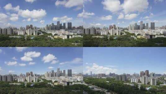 深圳夏季通透天空白云变化的延时高清在线视频素材下载