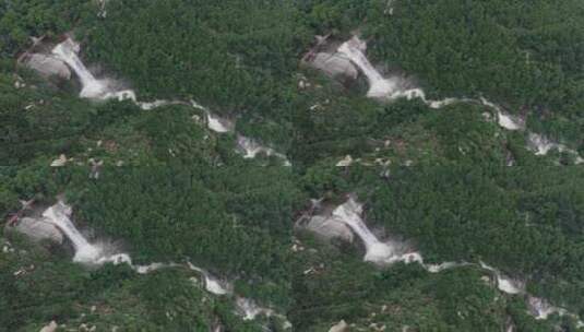 雨后泰山，俯瞰飞瀑流泉高清在线视频素材下载