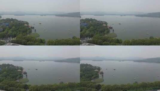 浙江杭州西湖航拍高清在线视频素材下载