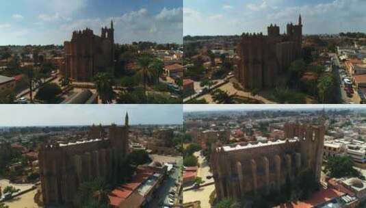 北塞浦路斯，法马古斯塔，拉拉穆斯塔法帕萨卡米（圣尼古拉斯大教堂）4K。高清在线视频素材下载