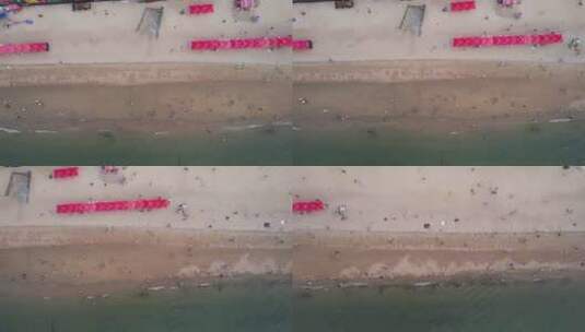 航拍大海海浪沙滩高清在线视频素材下载