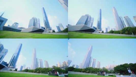 广州珠江新城大剧院现代化城市高楼大厦建筑高清在线视频素材下载