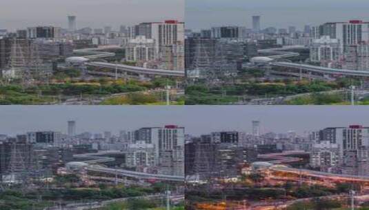 北京国贸立水桥S弯同框都市内透延时2k竖屏高清在线视频素材下载