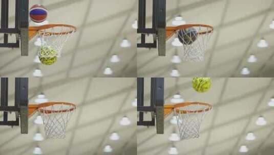篮球比赛练习投篮游戏篮框高清在线视频素材下载