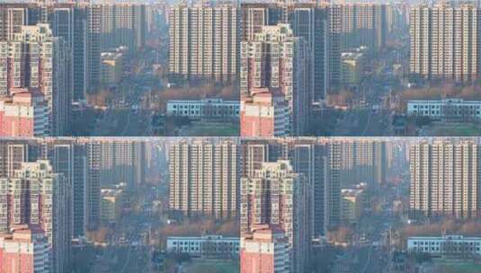 北京城市街道交通高视角白昼风光高清在线视频素材下载