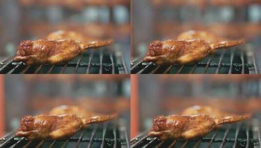 街头烤鸡翅高清在线视频素材下载
