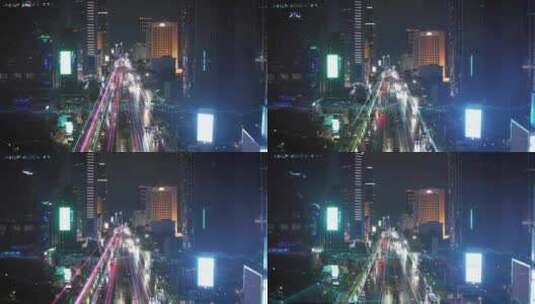 城市夜景hud特效素材高清在线视频素材下载