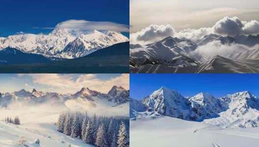 【正版4K合集】AI雪山雪景高清在线视频素材下载
