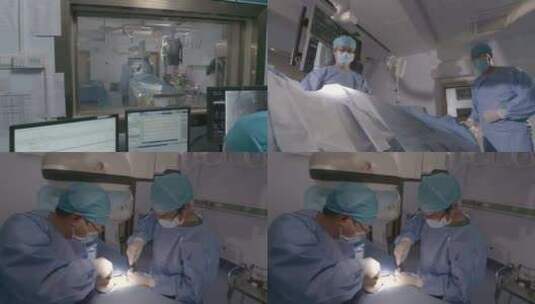 DSA介入手术心血管内科穿刺手术高端冠脉高清在线视频素材下载