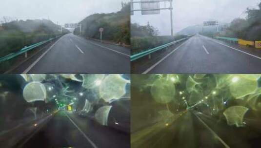高速隧道、高速行车第一视角高清在线视频素材下载