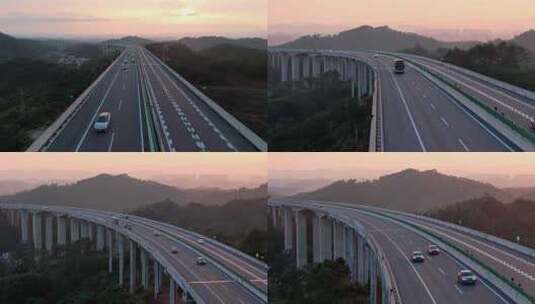 高速公路 高速 航拍高速高清在线视频素材下载