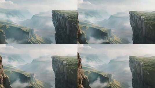 大气宏伟的自然悬崖景观高清在线视频素材下载