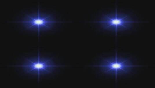 蓝色星星 闪耀发光 闪亮光斑 青蓝色星星高清在线视频素材下载