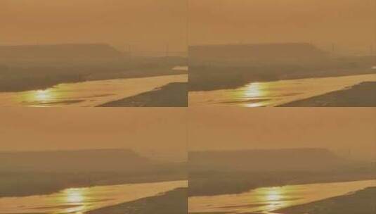 黄河夕阳落日高清在线视频素材下载