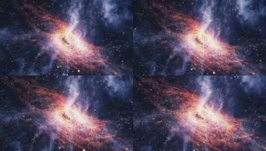 银河系中星星的太空场景高清在线视频素材下载