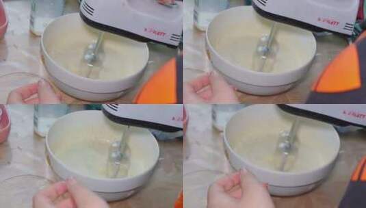 奶油机打蛋器打发奶油高清在线视频素材下载