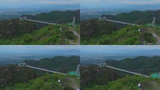 航拍浙江台州市天台山风景区大瀑布琼台景区高清在线视频素材下载