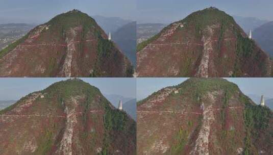 长江三峡巫峡红叶高清在线视频素材下载