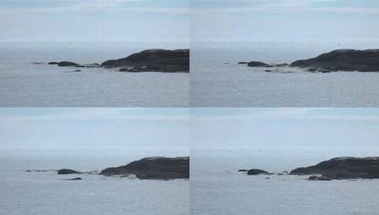 蓝色海水海边意境惬意风吹大海海滩空镜高清在线视频素材下载