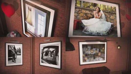 婚礼温馨小屋相册相框照片展示AE模板高清AE视频素材下载