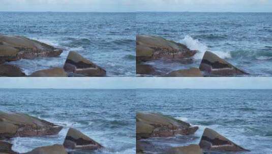 波涛汹涌的大海实拍高清在线视频素材下载