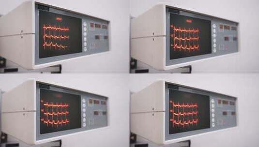 医疗科技ICU心电图心率设备高清在线视频素材下载