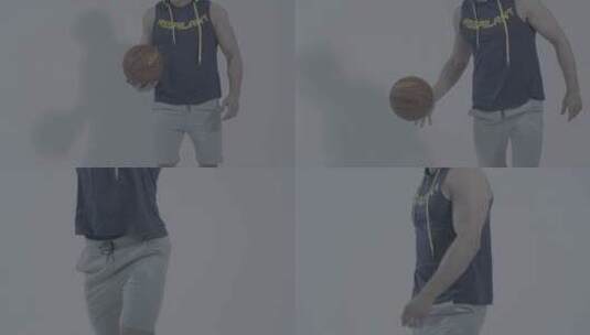 高清 篮球 运动 短裤 肌肉 打球 运球高清在线视频素材下载