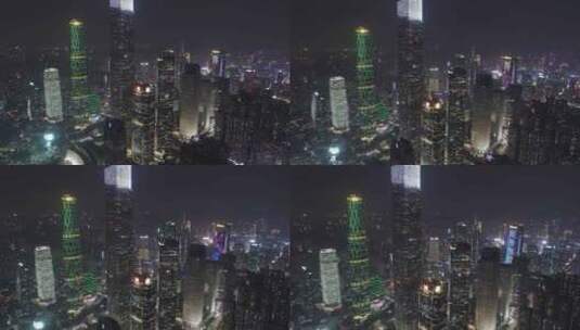 广州珠江新城cbd夜景03高清在线视频素材下载