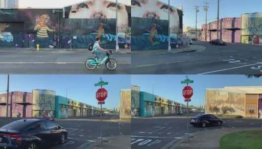 城市涂鸦艺术墙高清在线视频素材下载