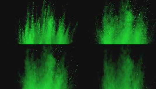 飞溅的绿色粉末高清在线视频素材下载