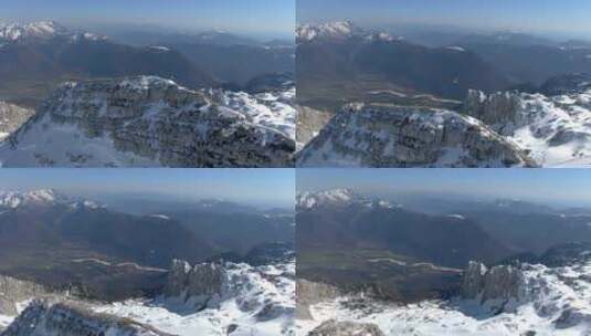 雪山景观航拍高清在线视频素材下载