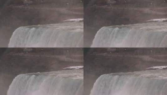 近距离观察尼亚加拉瀑布高清在线视频素材下载